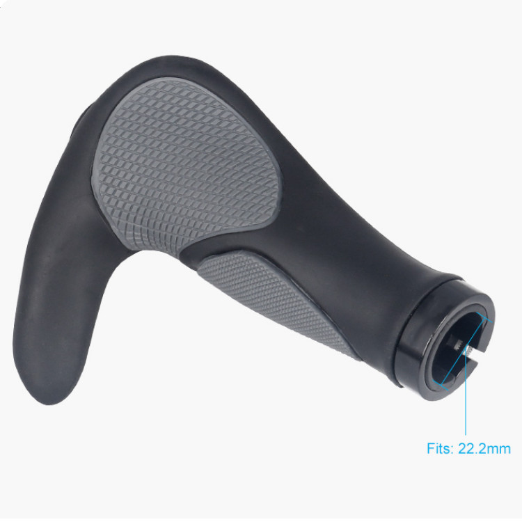Ergonomic Hand Grips Mold-in Black Grey Dual Color Tone Grip Handlebar End Sheath Casing Hand Rest