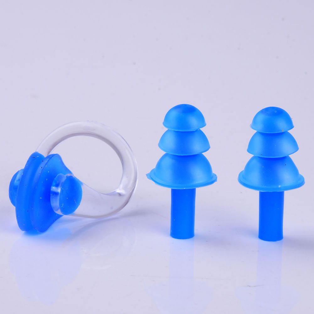 Earplugs Silica Gel Swimming Watertight Nose Clip Swim Fitness Pool Nasal Splint