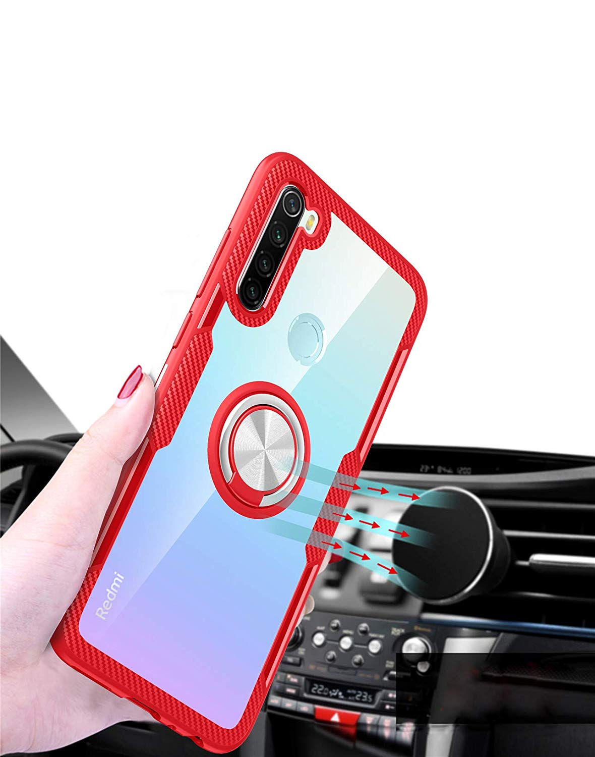 [1-Pack] Xiaomi Redmi Note 8 Case With [Full Screen Cover Tempered Glass] Screen Protector