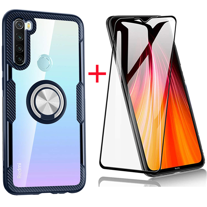 [1-Pack] Xiaomi Redmi Note 8 Case With [Full Screen Cover Tempered Glass] Screen Protector