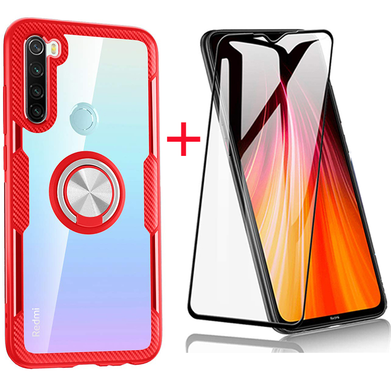 [1-Pack] Xiaomi Redmi Note 8 Case With [Full Screen Cover Tempered Glass] Screen Protector