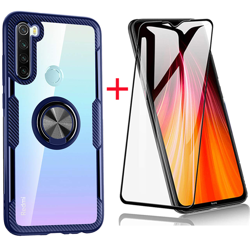 [1-Pack] Xiaomi Redmi Note 8 Case With [Full Screen Cover Tempered Glass] Screen Protector