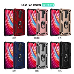 Phone Case for Xiaomi Redmi Note 8 Pro Casing [Drop-protection] with Car Magnetic Ring Holder