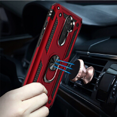 Phone Case for Xiaomi Redmi Note 8 Pro Casing [Drop-protection] with Car Magnetic Ring Holder