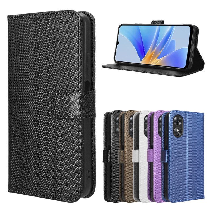 Wallet Flip Cover for OPPO A17 / OPPO A17K Leather PU Phone Case Shockproof Durable Retro Case