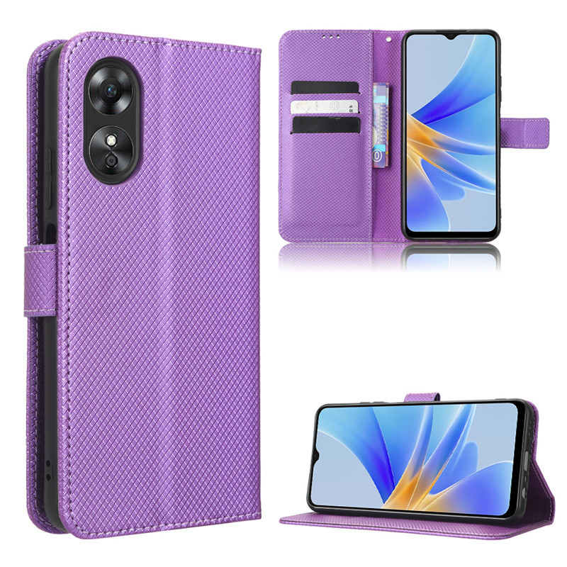 Wallet Flip Cover for OPPO A17 / OPPO A17K Leather PU Phone Case Shockproof Durable Retro Case