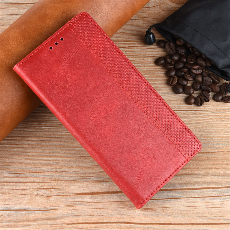 Wallet Flip Cover for Itel P40 Leather PU Phone Case Shockproof Durable Retro Case