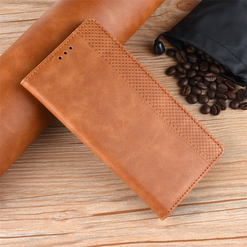 Wallet Flip Cover for Itel P40 Leather PU Phone Case Shockproof Durable Retro Case