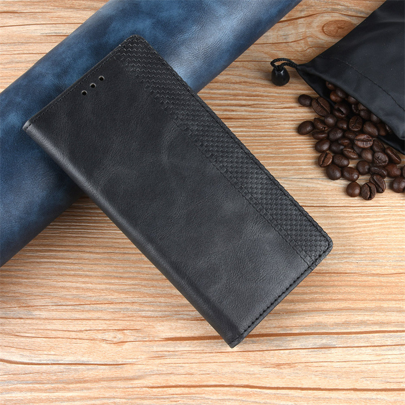 Wallet Flip Cover for Itel P40 Leather PU Phone Case Shockproof Durable Retro Case