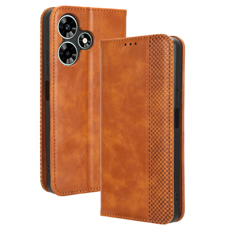Flip Cover For Infinix Hot 30i,Infinix Hot 30 Play [Flip Vintage Leather] Wallet Phone Case