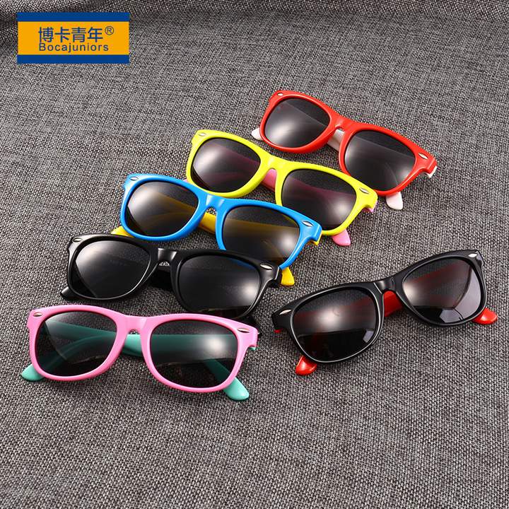 Kid's Sunglasses 3-12 years Silicone fashionable anti-radiation polarized sunglasses baby glasses