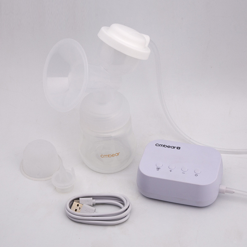 Single Electric Breast Pump With Milk Bottle Infant USB free Powerful Baby Breast Feeding Equipment