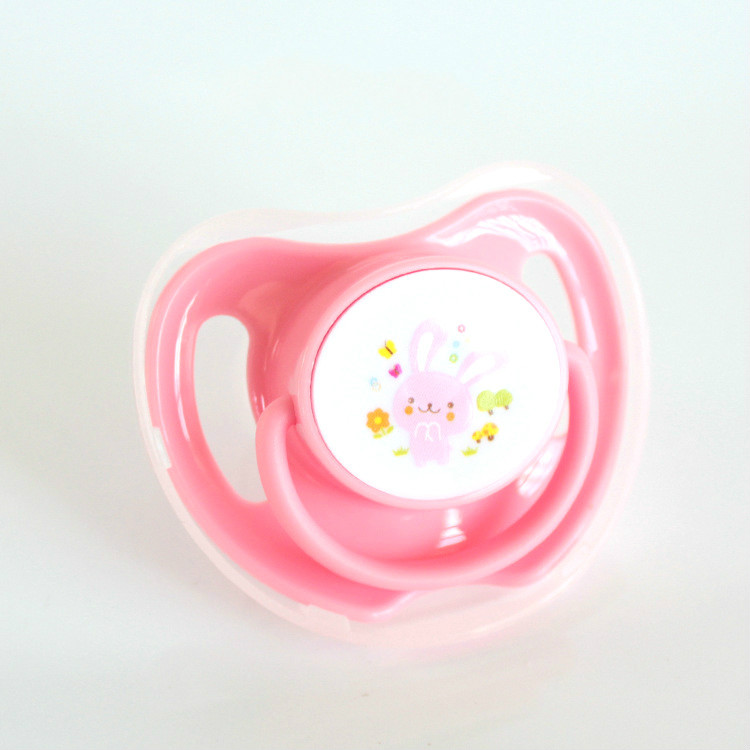 Baby Silicone Pacifier Round Nipple BPA Free Food Grade with Dust Cover Cute Animal Print for Newborn