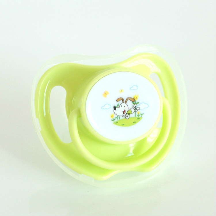 Baby Silicone Pacifier Round Nipple BPA Free Food Grade with Dust Cover Cute Animal Print for Newborn