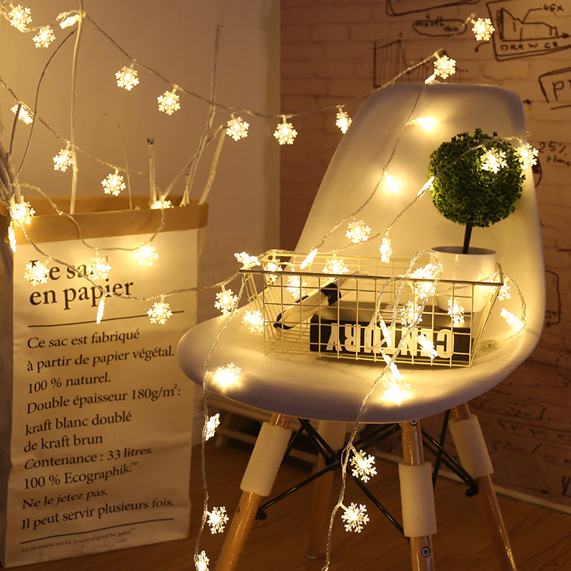 Snowflake String Lights Christmas Tree Fairy Garlands Curtain light Outdoor for Xmas Party decor