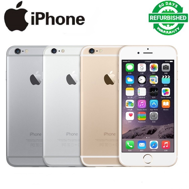 refurbished phone apple iphone 6 128GB + 1GB with fingerprint Smart Phone Unlock 8MP+1.2MP 4.7 inch 2G/3G/4G LTE mobile phone Single sim less than 1810 mAh iphone6