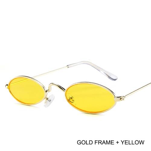 2018 New Vintage Trendy Small Oval Frame Sunglasses Women's Retro Fashion Shades  dress up Glasses