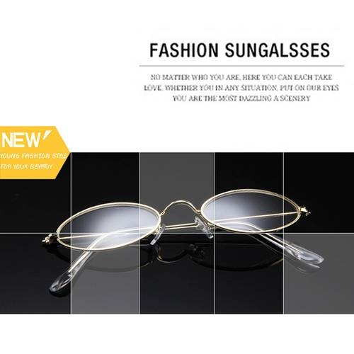 2018 New Vintage Trendy Small Oval Frame Sunglasses Women's Retro Fashion Shades  dress up Glasses