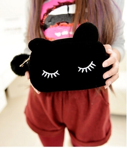 Fashion Cosmetics Makeup Hand Bags Cartoon Storage Pencil Pouch Cases