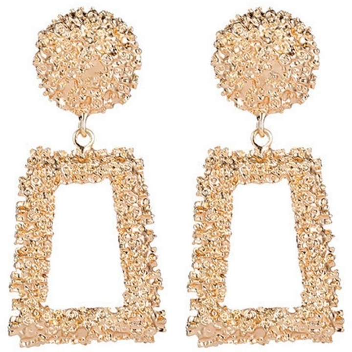 1 PCS New Fashion Geometric Trapezoidal Long Metal Earrings for Women girls ladies jewelry gifts