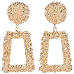 1 PCS New Fashion Geometric Trapezoidal Long Metal Earrings for Women girls ladies jewelry gifts