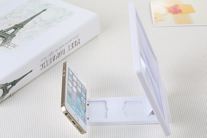 Screen magnifier 3D Movie Amplifiers 3X Zoom Enlarged Phone Screen Video Radiation Eye desk magnif