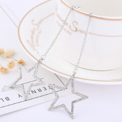 New Rhinestone five-pointed star earrings studs fashions earrings for women long ear tassel jewelry