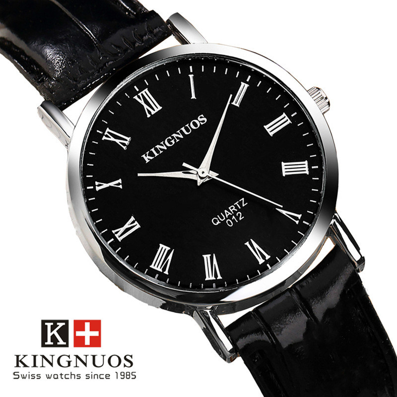 Korean style watches Roman Digital Trend Fashion Belt Men's Watch Student Ultra-thin Quartz Watch