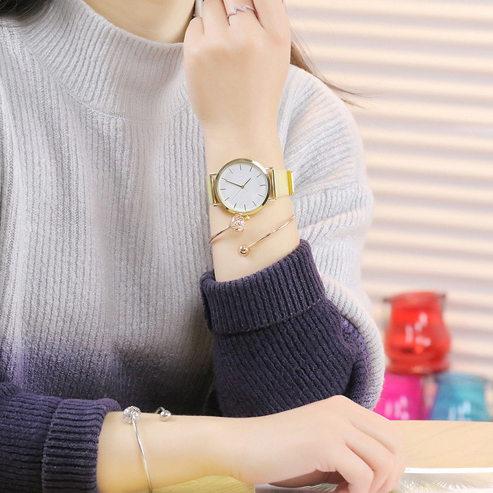 Hot sell Stainless Steel Quartz Watches  For Men And Women Tops Luxury Casual Clock Ladies Wrist Watchs Gift Student Watche