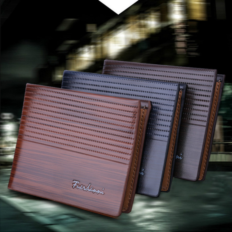 1PCS New arrival short wallets for men embossed multi-card fashion PU leather bag card bag wallet