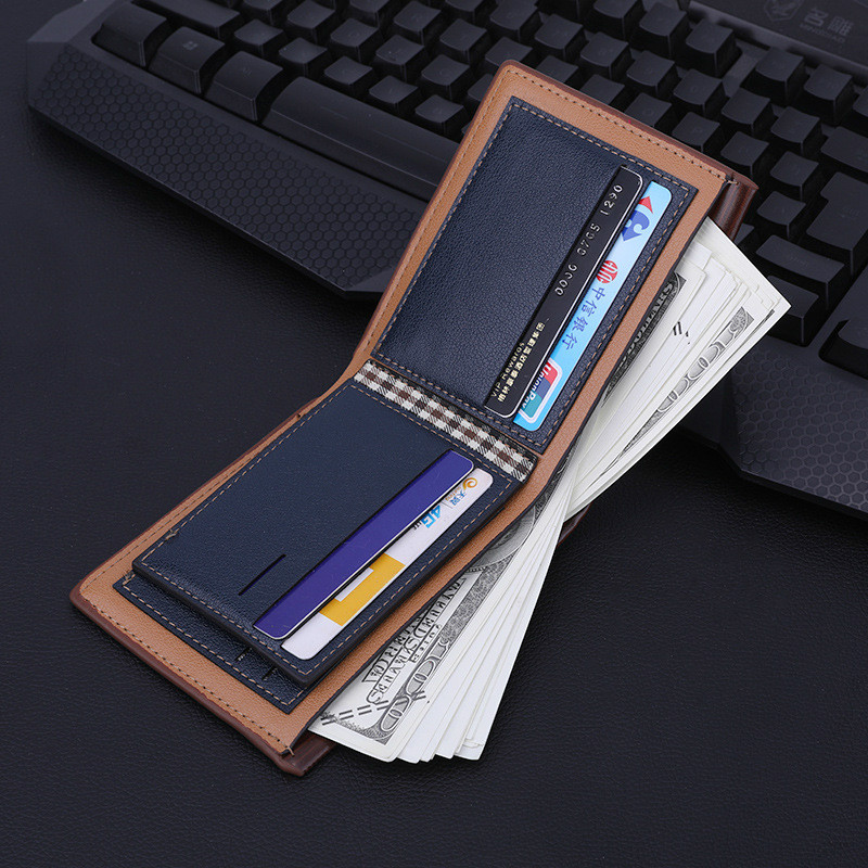 1PCS New arrival short wallets for men embossed multi-card fashion PU leather bag card bag wallet
