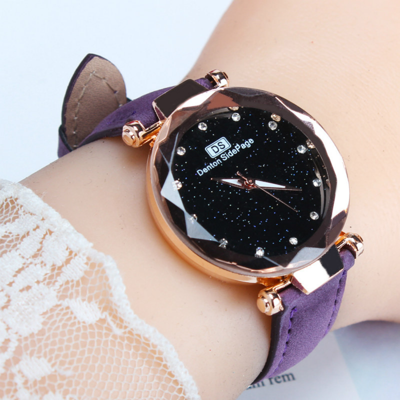 Star Sky 12 Diamond Belt watches women student ladies youth creative fashion watchs new arrival gift