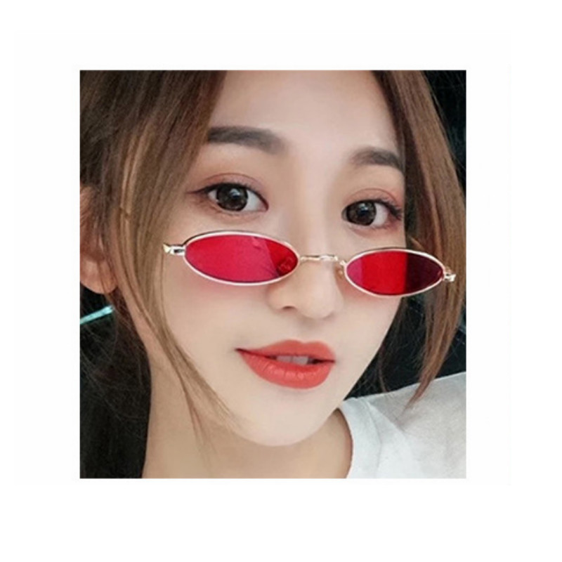 2018 New Vintage Trendy Small Oval Frame Sunglasses Women's Retro Fashion Shades  dress up Glasses