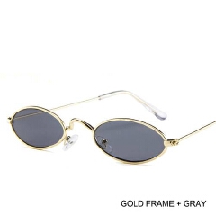 2018 New Vintage Trendy Small Oval Frame Sunglasses Women's Retro Fashion Shades  dress up Glasses