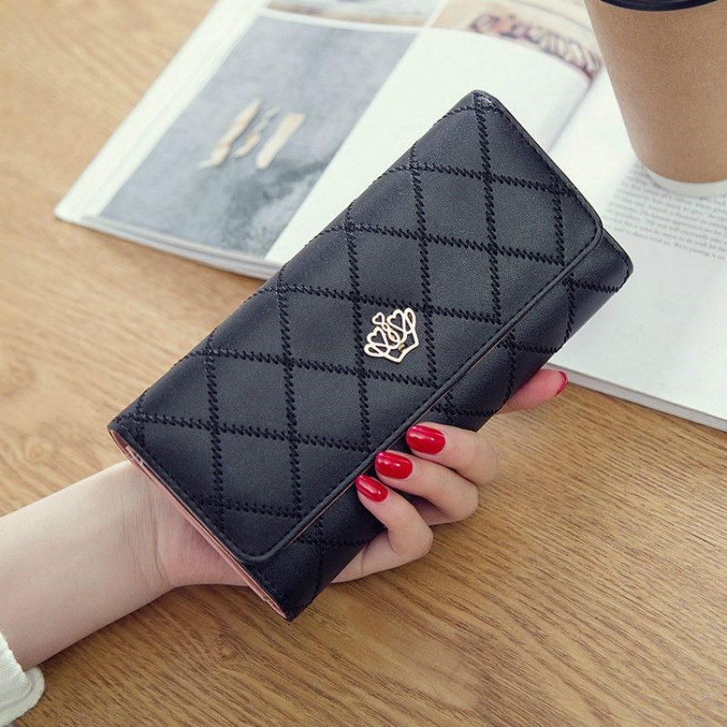 Fashions multi wallets for women long wallet ladies PU leather purse bag handbags types for ladies