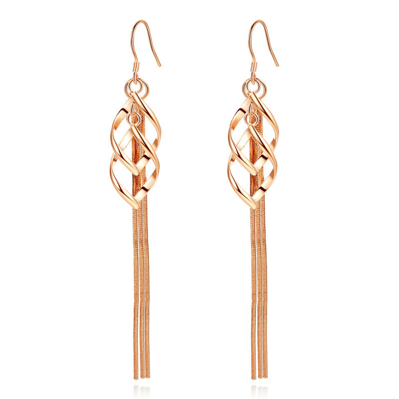 Korean version of fashion exaggerated tassel earrings 925 silver jewellery jewelry studs for women