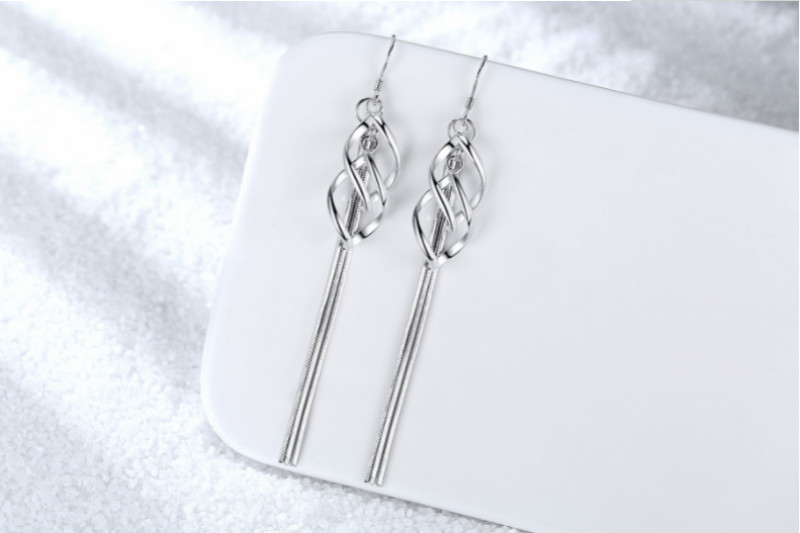 Korean version of fashion exaggerated tassel earrings 925 silver jewellery jewelry studs for women