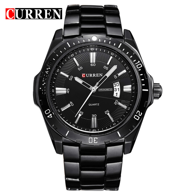 Fashions high grade watches men calendar watchs steel belt waterproof business men quartz watche
