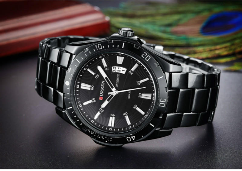 Fashions high grade watches men calendar watchs steel belt waterproof business men quartz watche