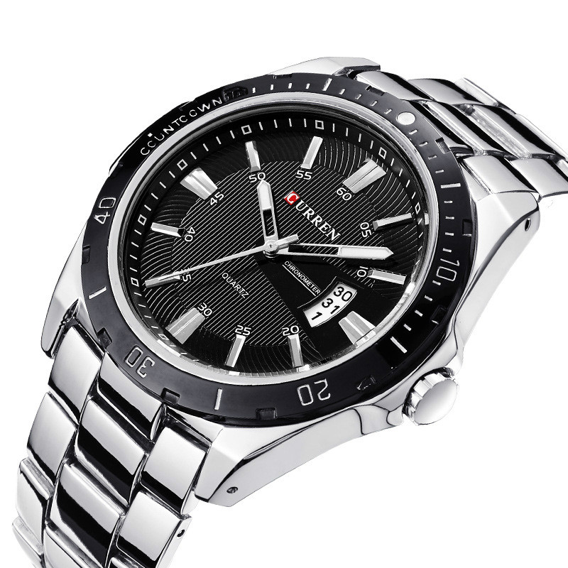 Fashions high grade watches men calendar watchs steel belt waterproof business men quartz watche
