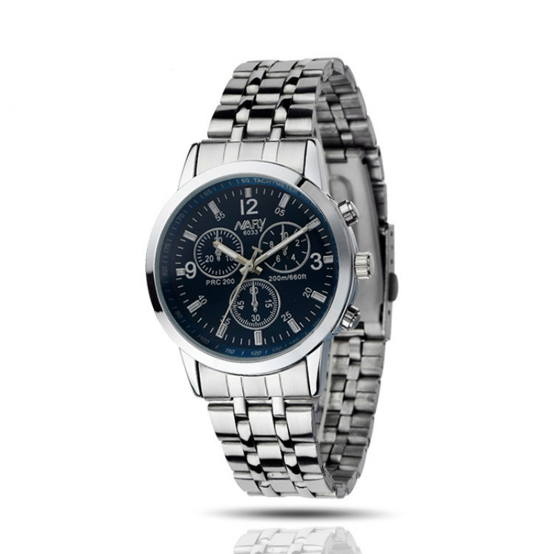 2PCS/SET Couples watches men womeen quartz steel belt watch casual business atmosphere waterproof