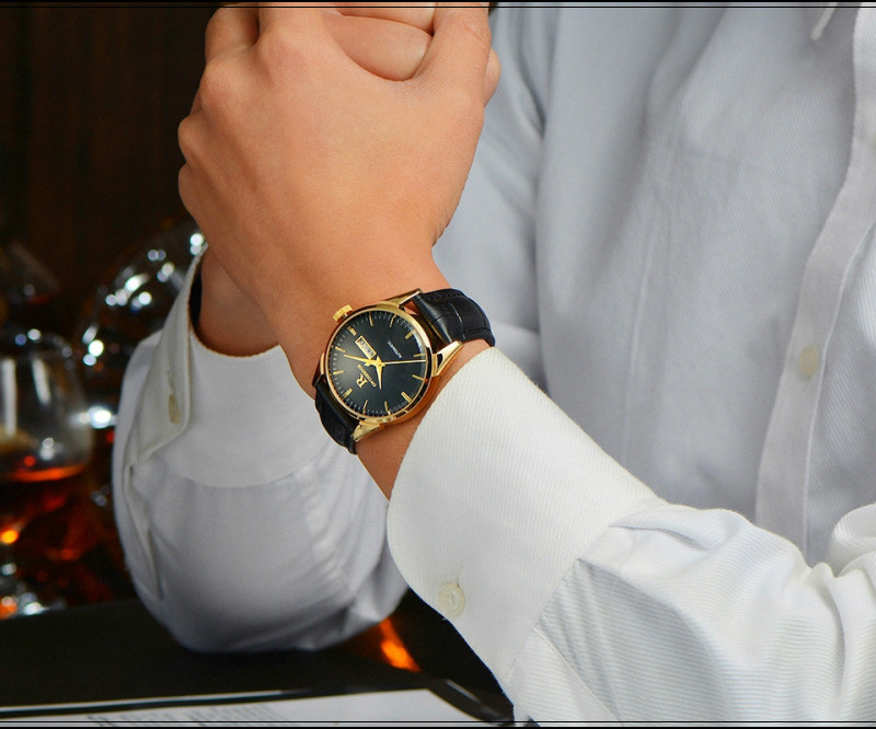 Leather belt Swiss watches men and women waterproof watche fashion business brand new man watchs
