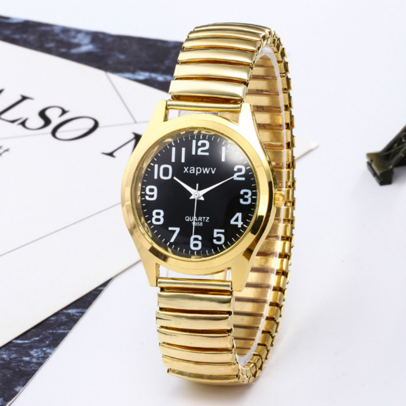 Ladies watch couple watches casual big digital watches Stainless steel elastic band watches