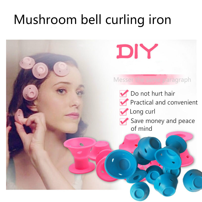 10PCS sleep curlers  Do not hurt hair silicone curlers  mushroom bell curlers hairdressing tool