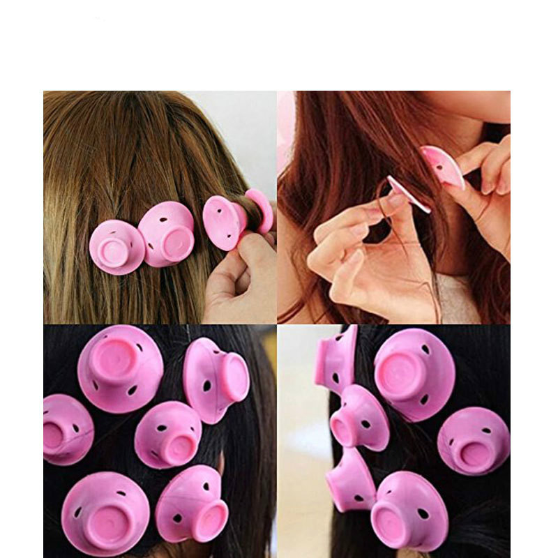 10PCS sleep curlers  Do not hurt hair silicone curlers  mushroom bell curlers hairdressing tool