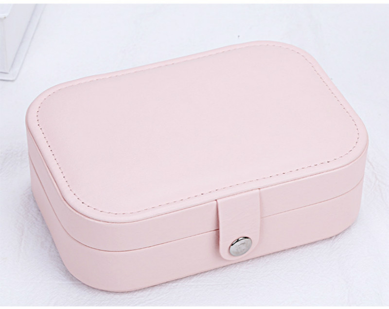 Double-layer jewelry storage box Korean earrings ring velvet jewelry box