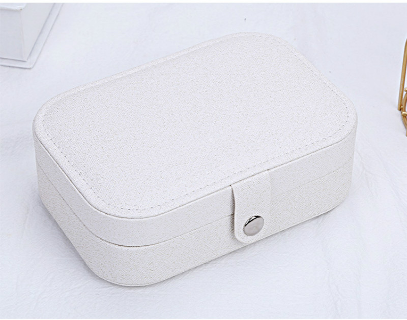Double-layer jewelry storage box Korean earrings ring velvet jewelry box