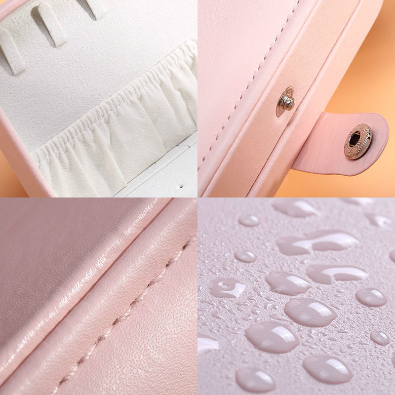 Double-layer jewelry storage box Korean earrings ring velvet jewelry box