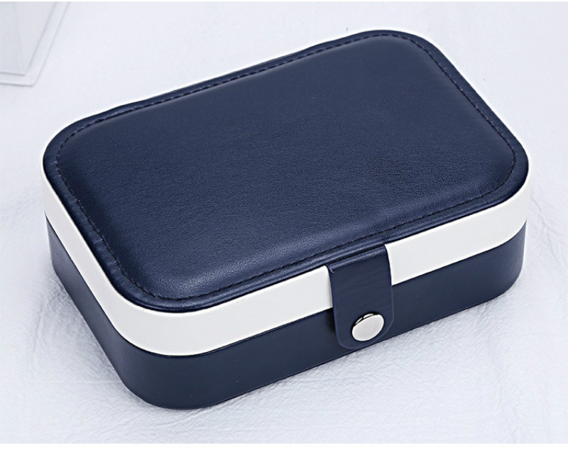 Double-layer jewelry storage box Korean earrings ring velvet jewelry box