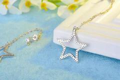 New Rhinestone five-pointed star earrings studs fashions earrings for women long ear tassel jewelry